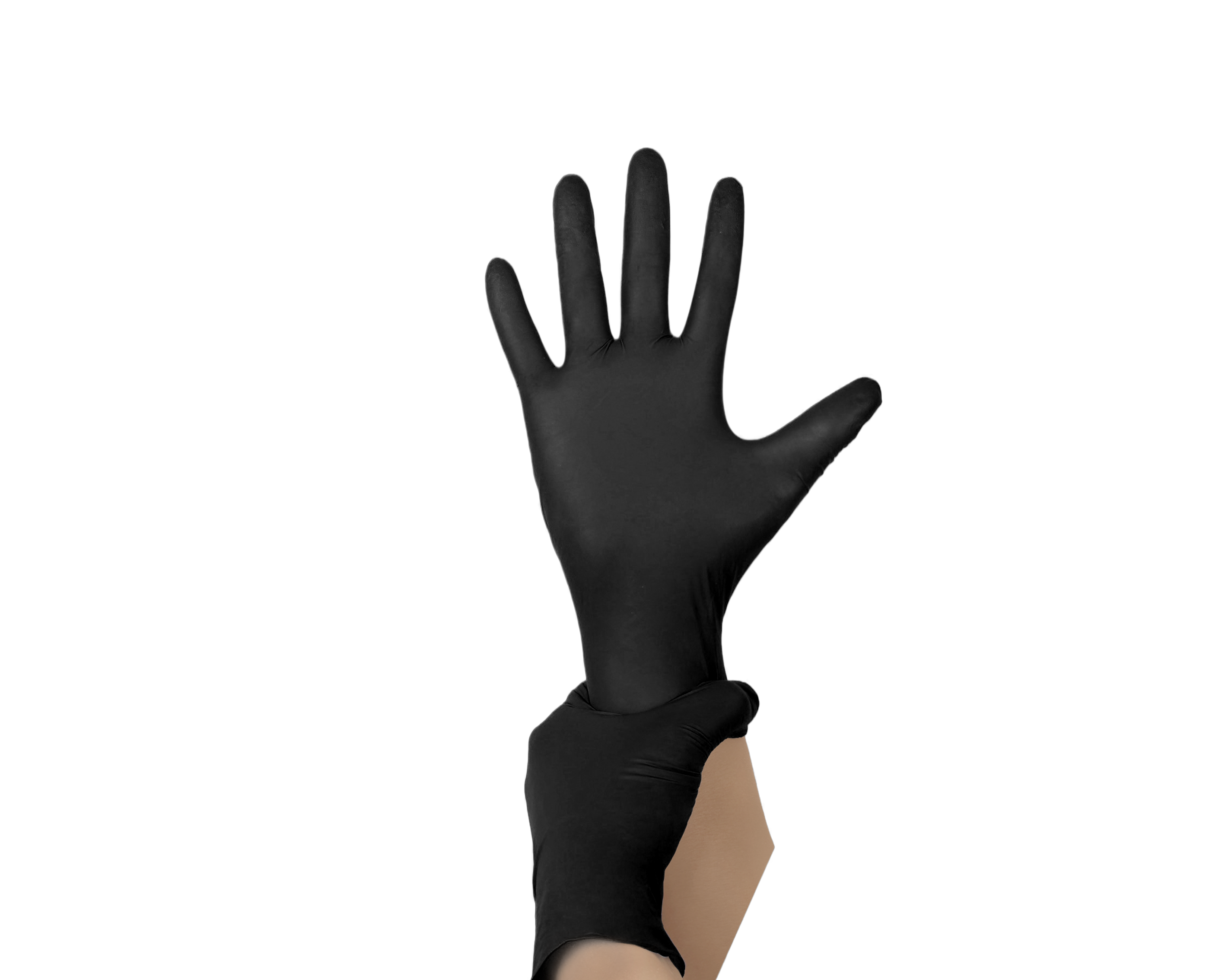 Black nitrile gloves